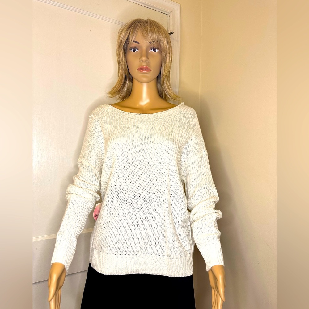 New - Full Circle Trends with love thick knit sweater V-neck  - SIZE XL